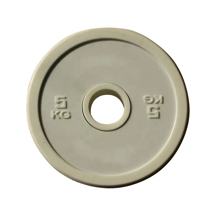 Environmental protection color rubber coated dumbbell pieces gym full rubber barbell pieces direct Change Bumper Plates