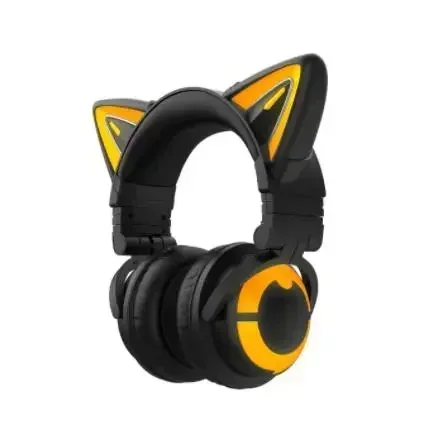 cute cat wireless headphones APP control  lights High quality cat girl cute cat ear headset For computer gaming