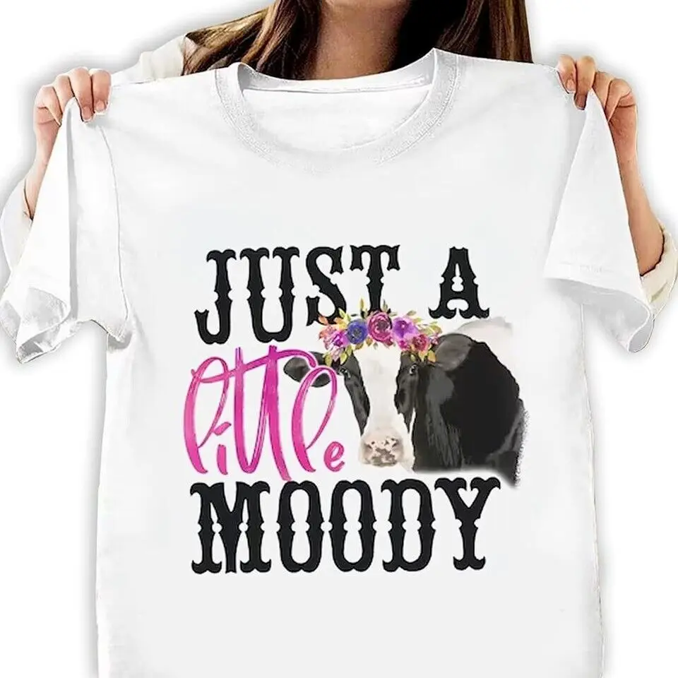 Funny Cow Shirt, Just A Little Moody T-Shirt, Gardener Shirt, Gifts For Vegan, V