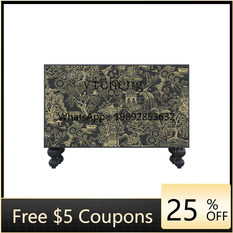 

ZZ New Chinese Style Entrance Cabinet Home Shoe Cabinet Household Multi-Functional Storage Cabinet