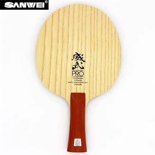 Cuchilla de tenis de mesa Original SANWEI V5 Pro, 7 capas de madera pura apagada + hoja de Ping Pong, ataque ofensivo profesional con unidad de bucle