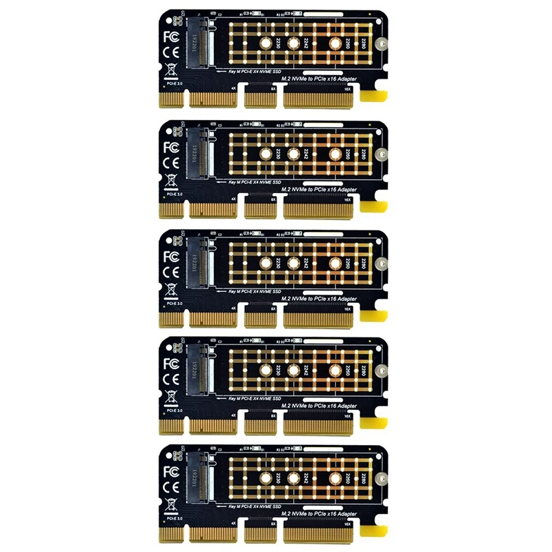 

5PCS M.2 NVME Adapter M.2 M2 NVME PCIE To M2 Adapter PCI Express X16 X8 X4 Raiser SSD M.2 PCI-E Expansion Card