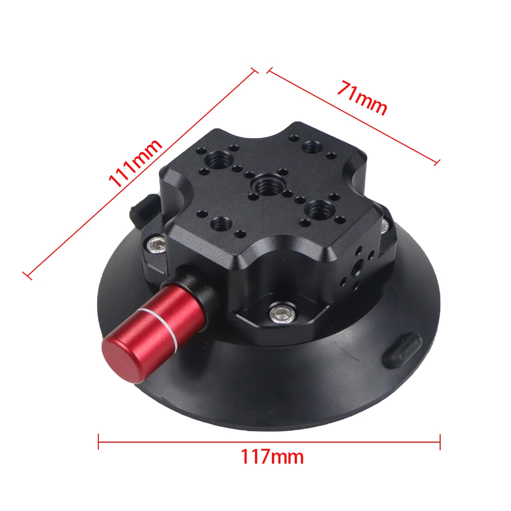 Handpumpe Vakuum Saugnapf 1/4 "3/8" ARRI Ortungsloch Kamera Stabilisator Halterung für GoPro DJI LED Auto Auto Lampe Ständer Halterung – Detail 26