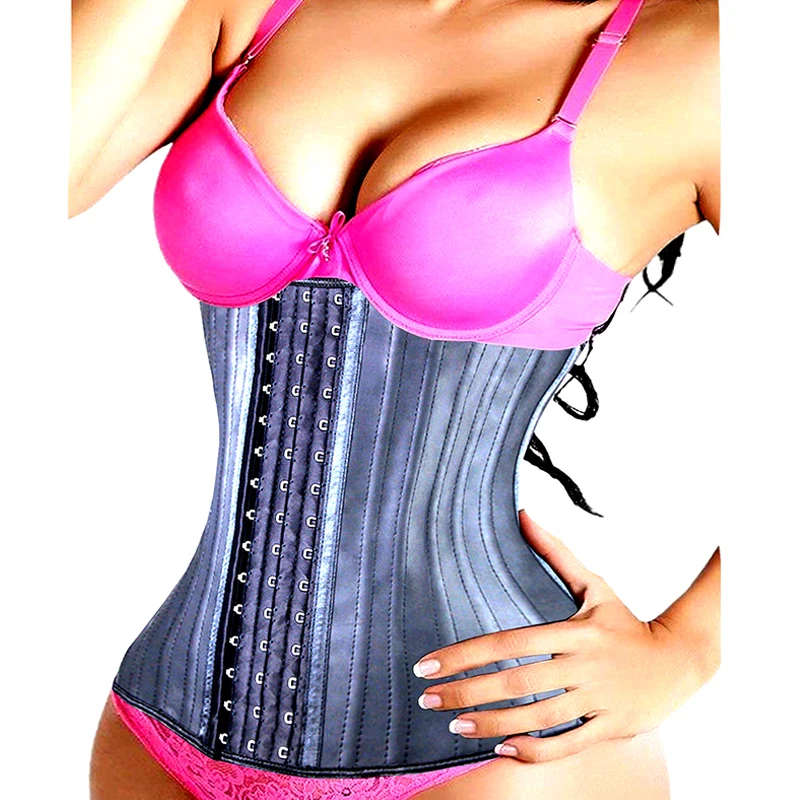 

Latex Shapewear Long Torso Fajas 25 Steel Bones Firm Rubber Waist Trainer Workout Hourglass Body Shaper Belt Waist Strap Trimmer