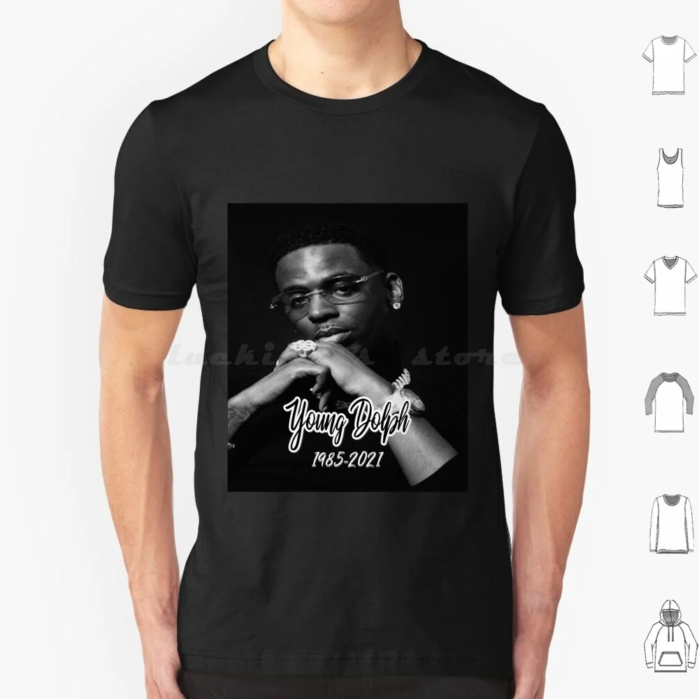 Young Dolph R.i.p T Shirt Cotton Men Women DIY Print Young Dolph Rest In Peace Pre Hip Hop Rap 36 Years Old American Rapper Old