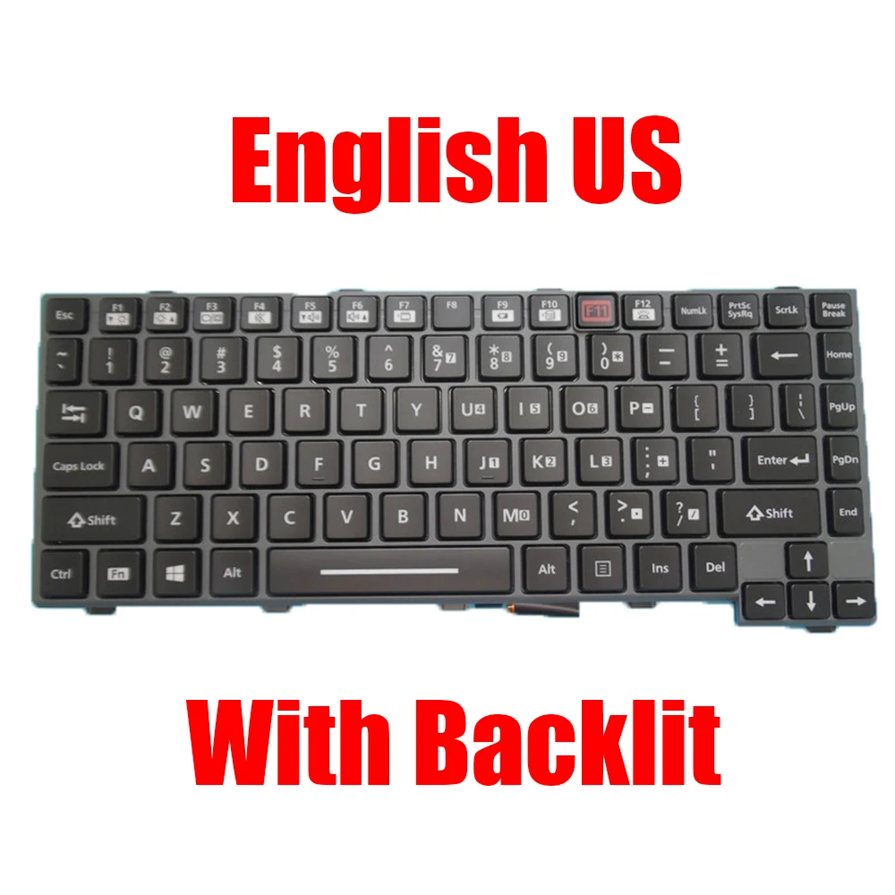 

Backlit US Keyboard For Panasonic For Toughbook CF-27 CF-28 CF-29 CF-30 CF-31 CF-52 CF-53 SG-56020-XUA N2ABZY000298 N2ABZY000030