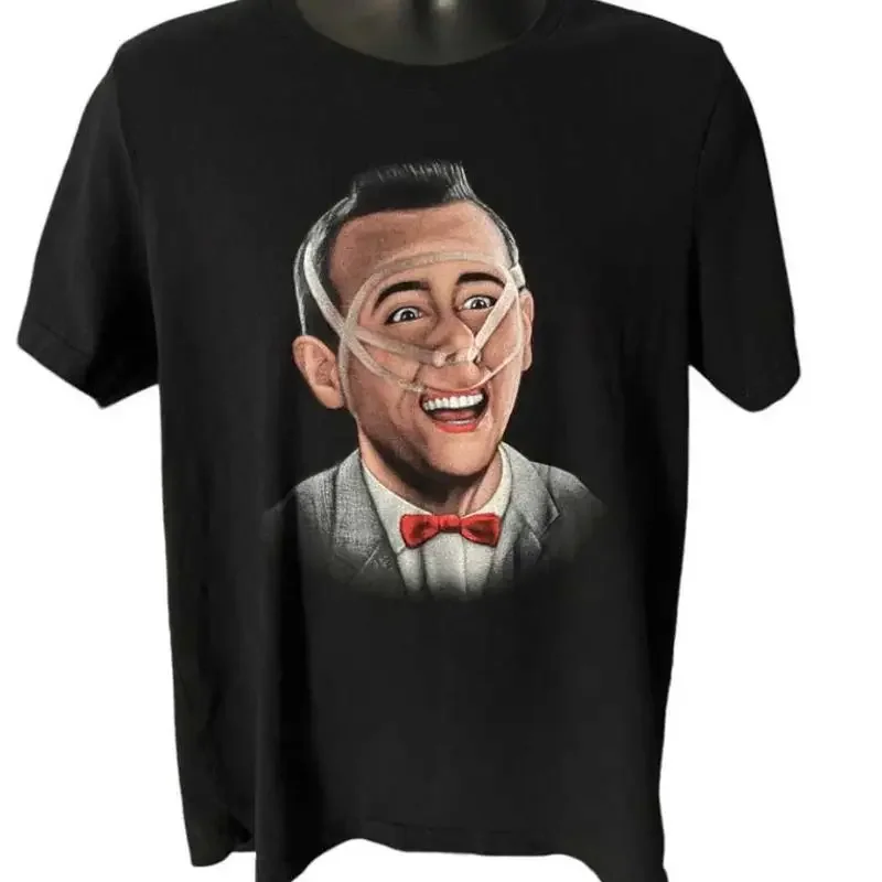 Rare Pee Wee Herman Black T Shirt Cotton