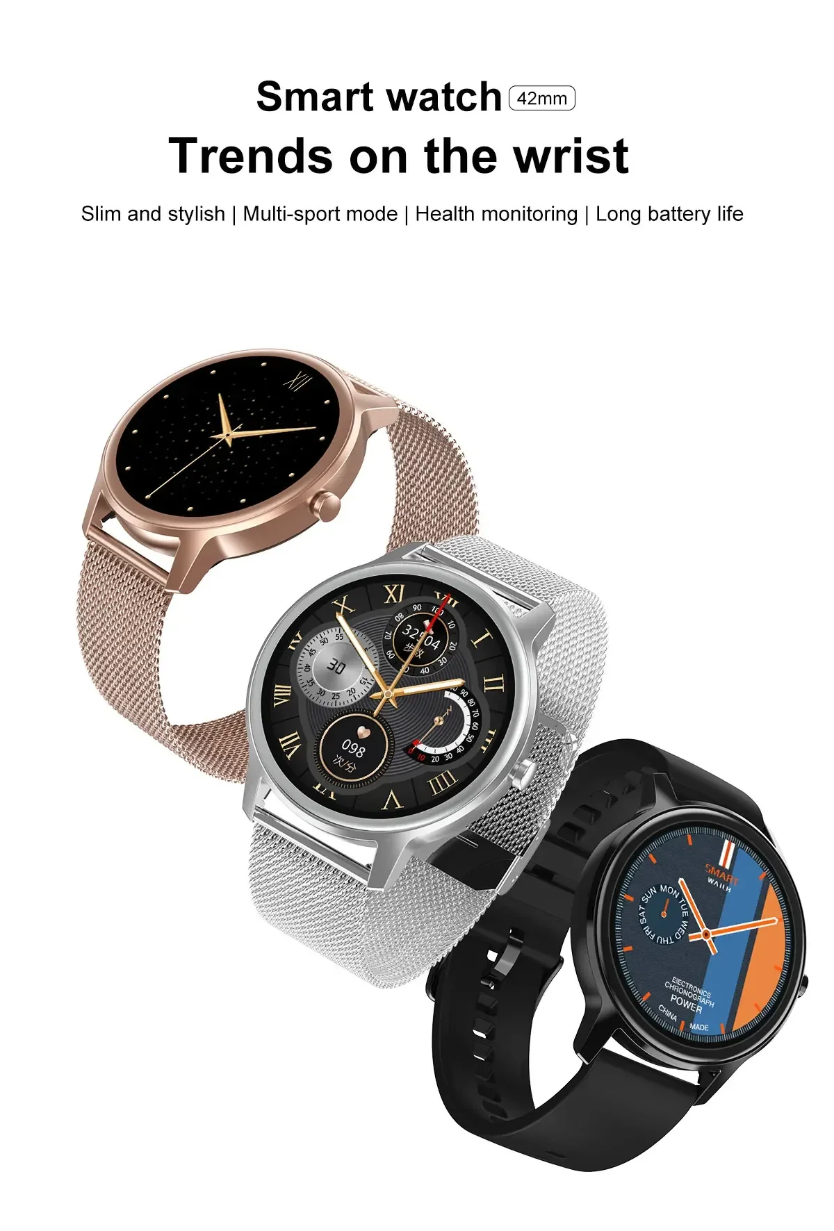 Zordai 2024 DT56 SmartWatch Men Sports IP67 Waterproof Sport Fitness Blood Pressure Heart Rate Men Smart Watch For Android IOS