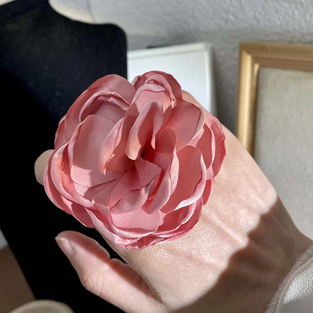 Корейский стиль Jisoo цветок кольцо ювелирные аксессуары открытие регулируемый Jisoo цветок открытое кольцо ткань розовая ткань цветок кольца