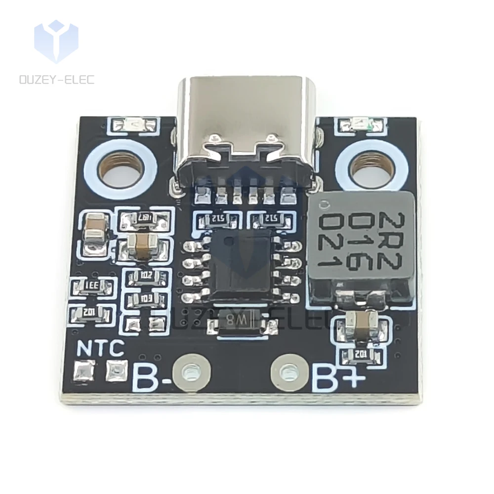 1S 18650 리튬 배터리 충전 부스트 파워 보드 스텝 업 충전 보호 모듈 유형-C 5V 충전 방전 통합 모듈