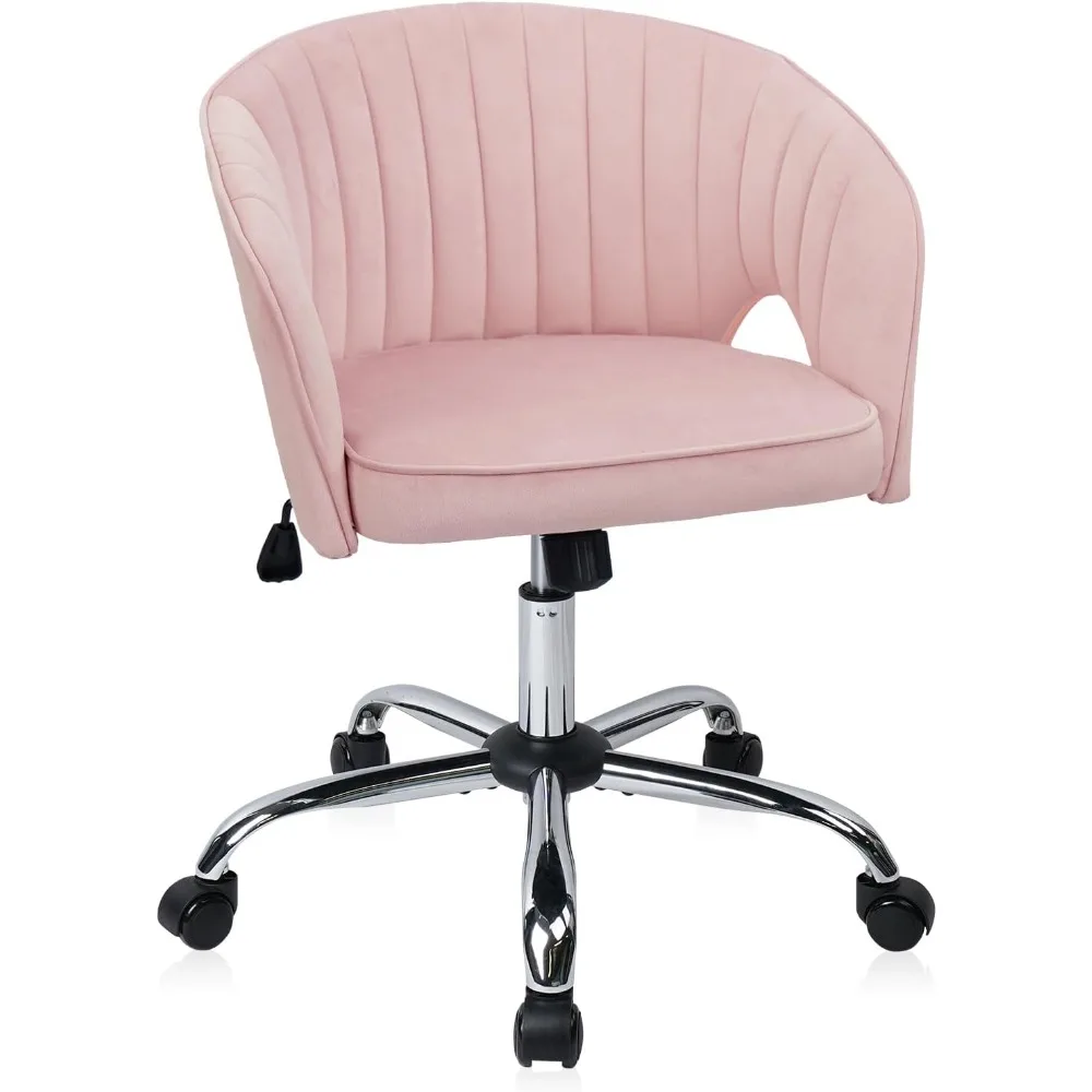 

Домашний письменный стул с бархатной обивкой, удобные эргономичные современные туалетные столики без подлокотников, регулируемая высота, поворотные колеса