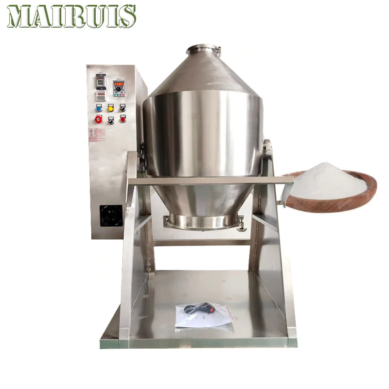 Rotating Drum Powder Mixer Stainless Steel Mixer Drum Rotary Dry Powder Mixer Machine Cone Blender