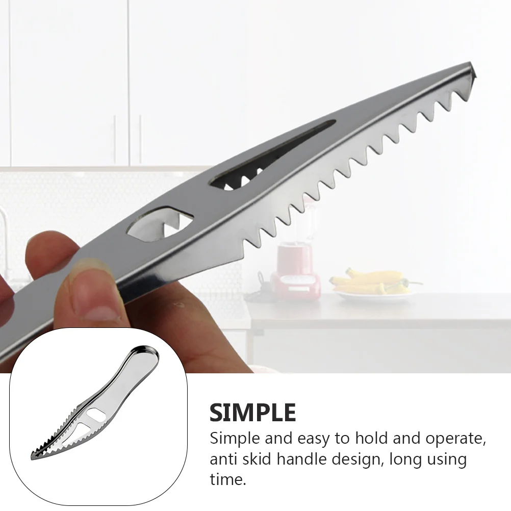 

4Pcs Stainless Steel Fish Scale Cleaner Bottle Opener Serrated Teeth Fish Skin Scraper Seafood Cleaning Tool Bottle Opener