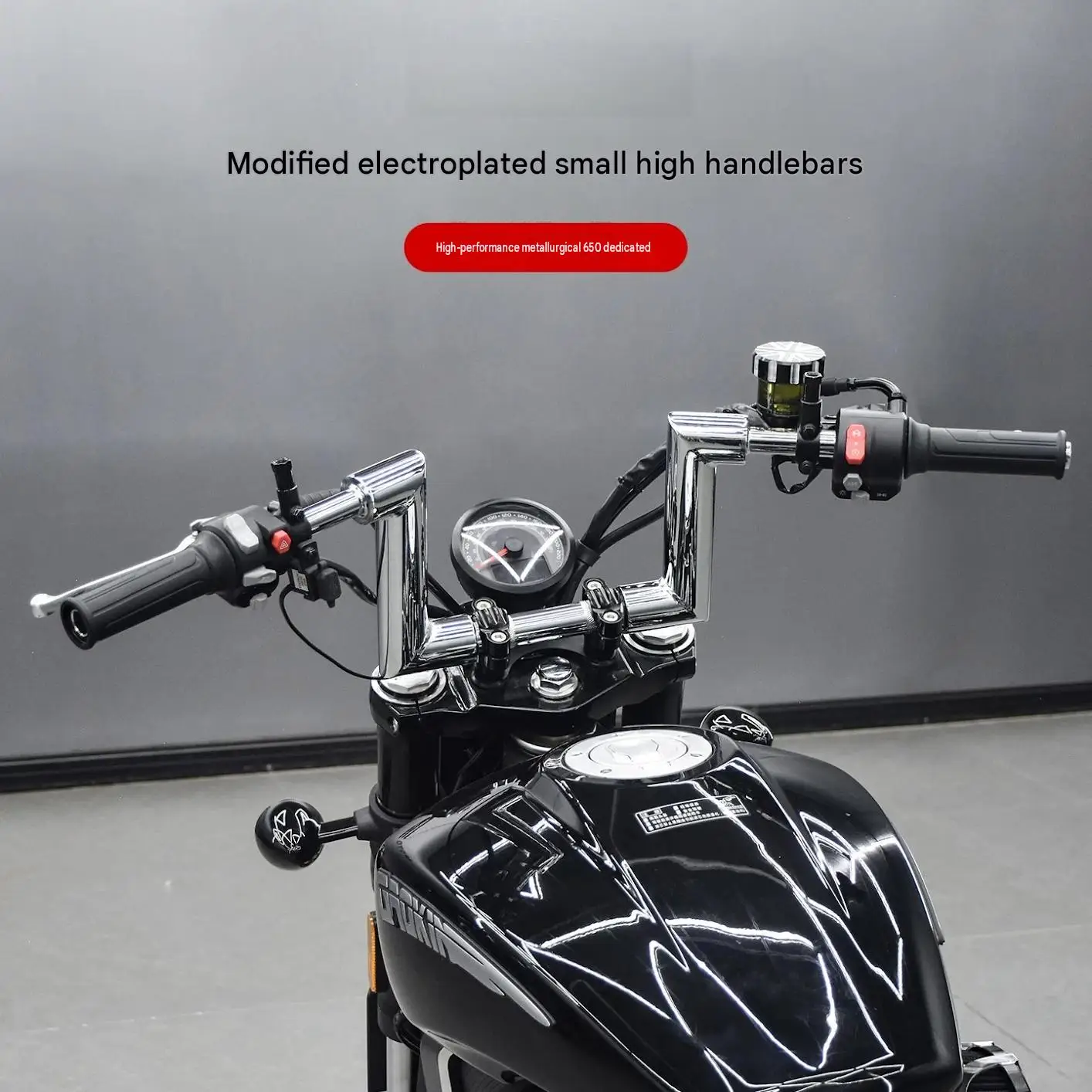 For GAOKIN Thor650 Electroplated Handlebar Height Increased One-Piece Formed Tube High Strength Anti-Bending Retro Style