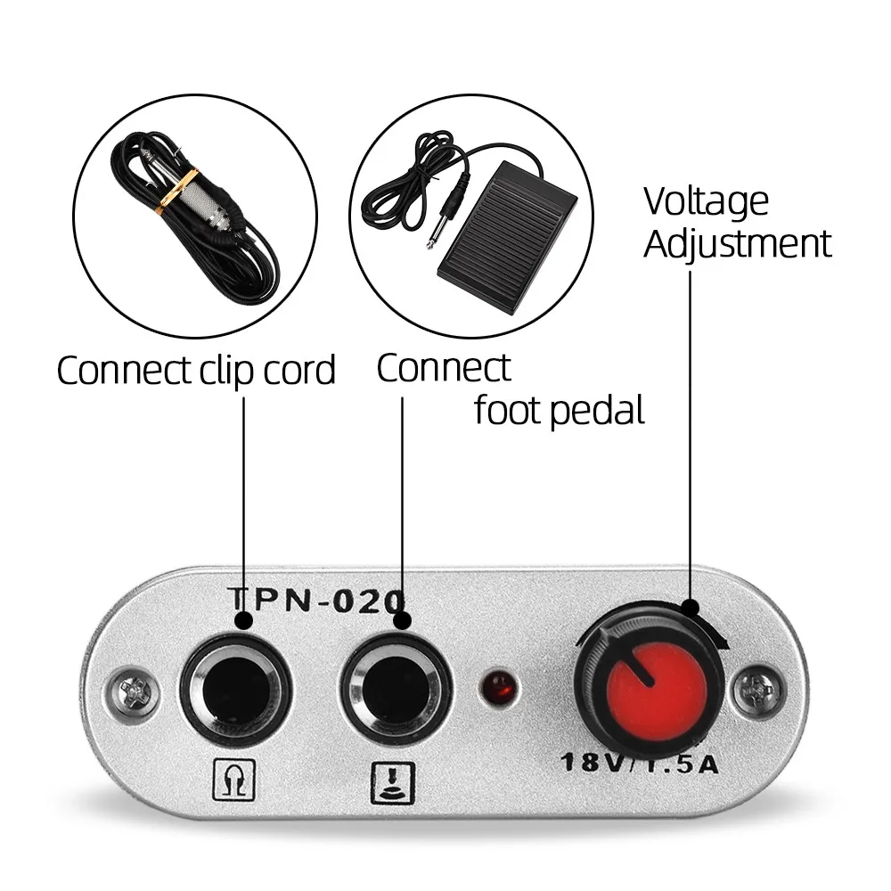 Mini Adjustable Digital Tattoo Power Supply Professional Tattoo Motor Power Supply for Rotary Tattoo Machine Supplies