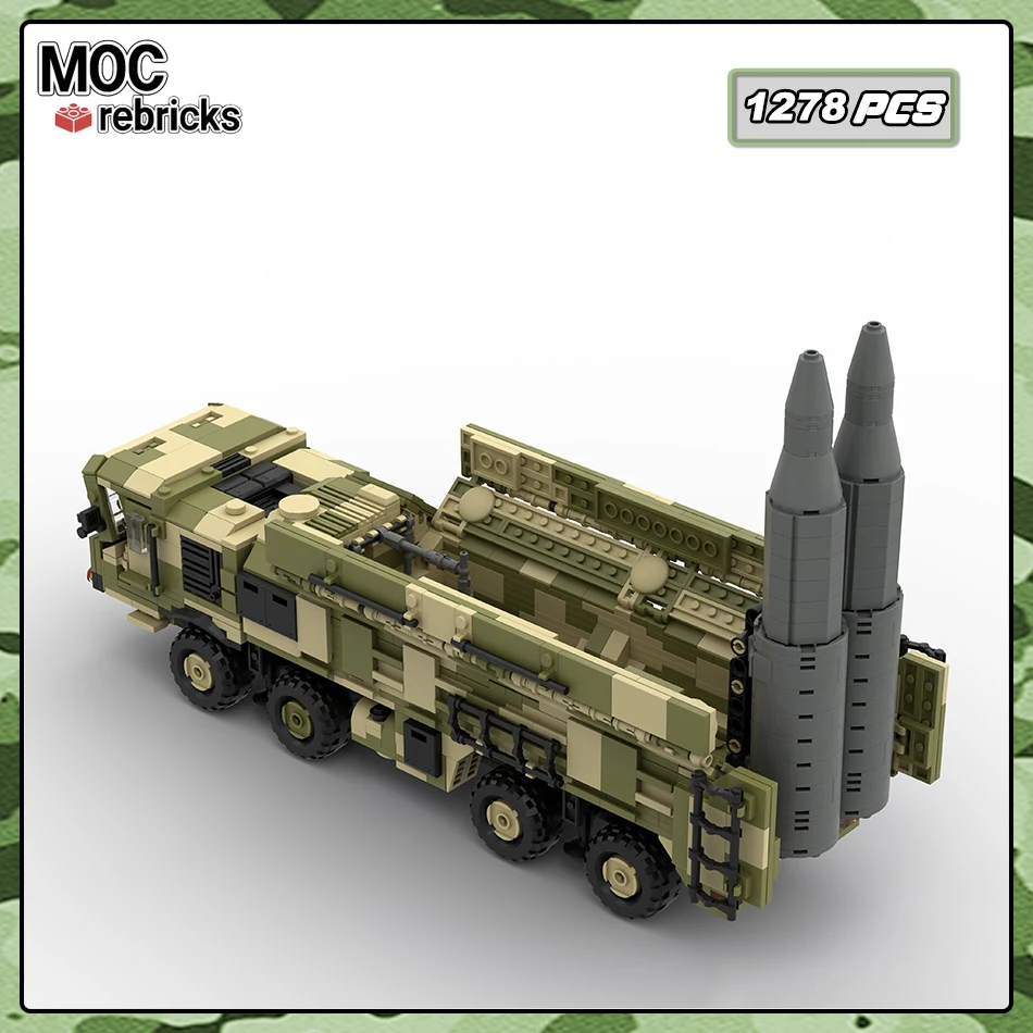 Heavy Armored Vehicle Iskandar Missile Building Blocks Model Military Battlefield Series Assembly Bricks Toy Children\'s Gifts