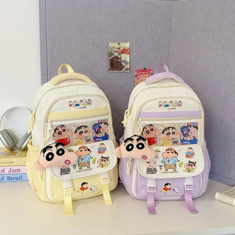 

Crayon Shin-chan Cute Cartoon Nohara Shinnosuke Large Capacity Backpack Student Stationery Gift