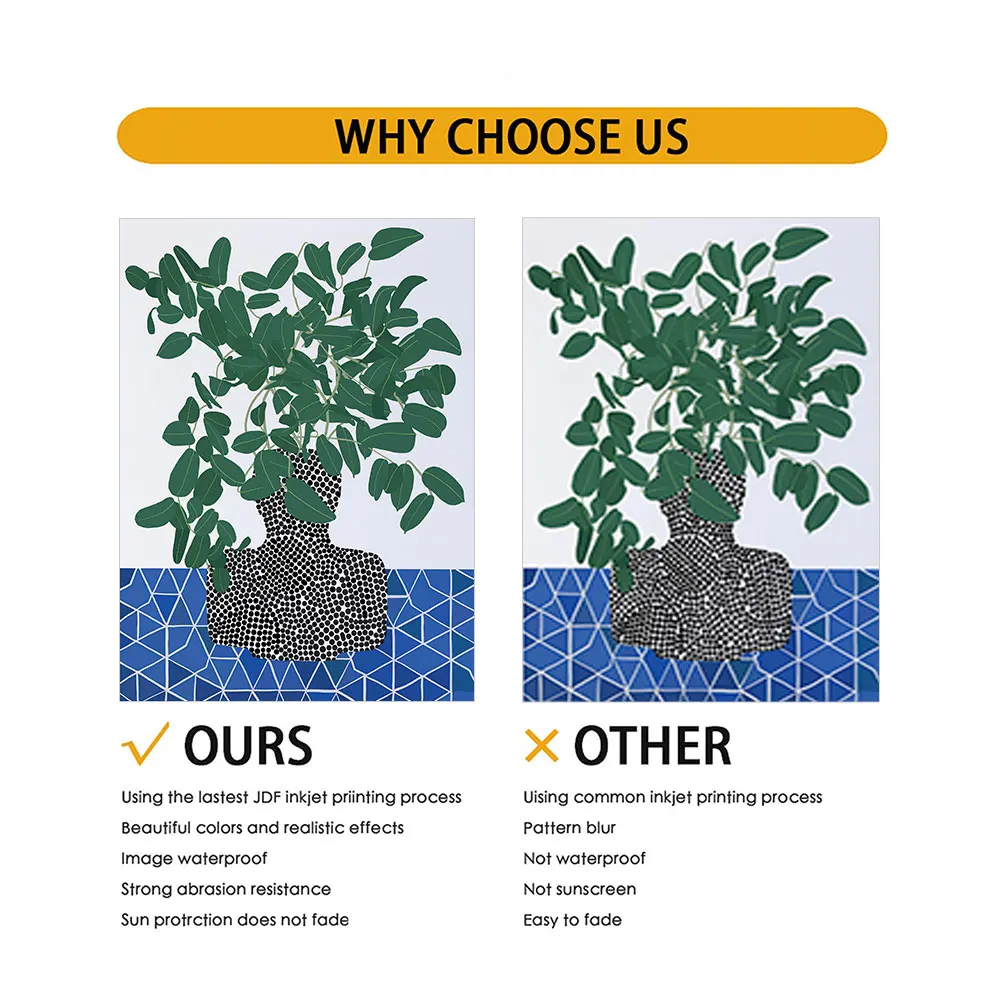 لوحة مطبوعة على القماش لتزيين الطاولة ، مزهرية مجردة ، نمط أوراق خضراء ، نمط متخصص حديث ، غرفة معيشة ، غرفة طعام ، غرفة نوم