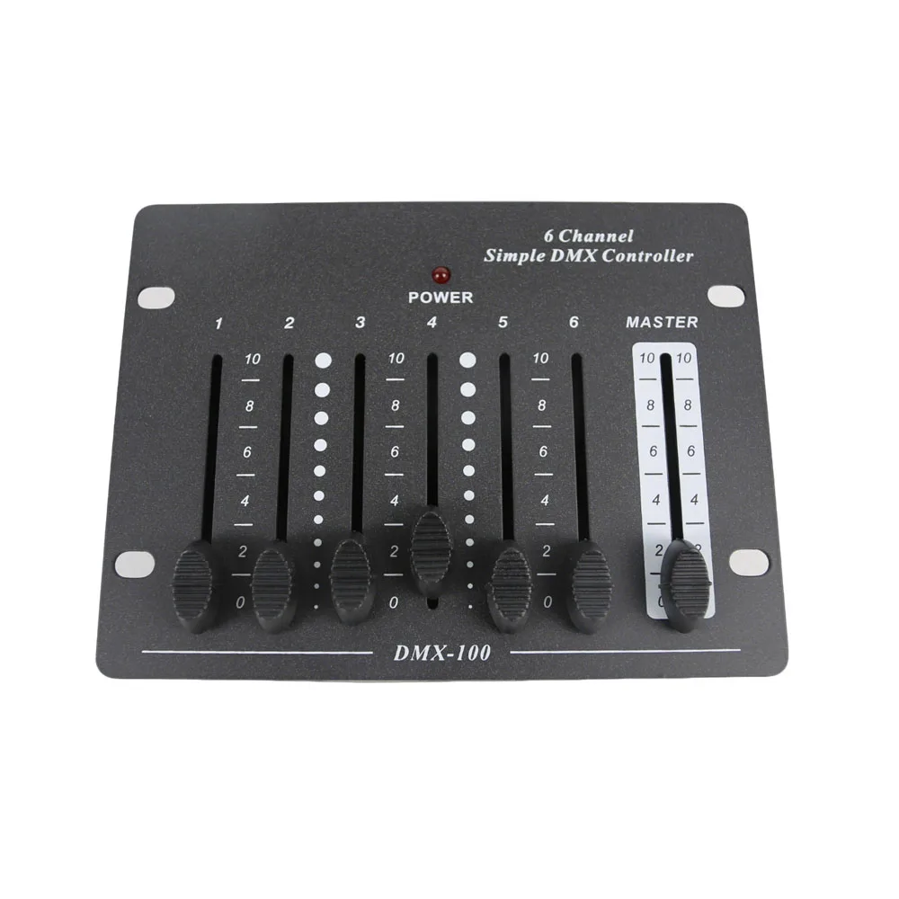 Mini 6-Channel DMX512 Controller for Light Emitting Diode Par & DJ Light Simple Console with DC9V Adapter for Party Supplies