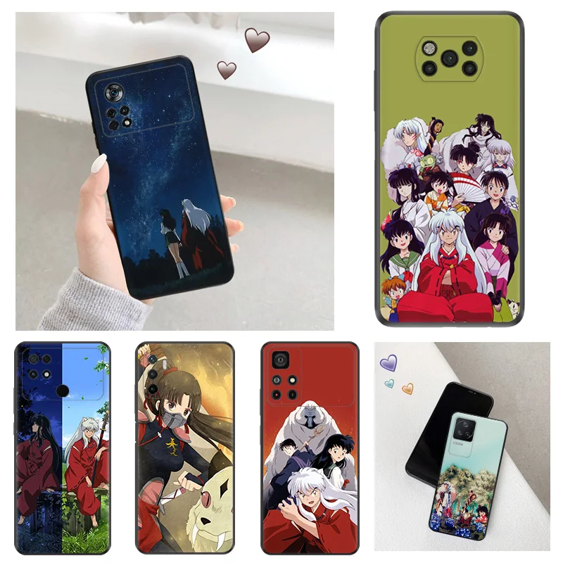 Anti-Drop Soft Phone Case For Xiaomi Poco x5 5G x4 x3 pro f1 f3 gt f4 f5 m5 m4 m3 c40 c50 c51 Cartoon Inuyasha Sesshomaru Cover