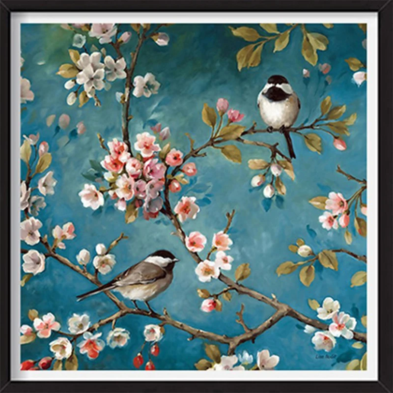 

Birds and Flowers 5D Diamond Painting DIY Diamond Embroidery Office Living Room Home Decor Art Diamond Cross Stitch Kits