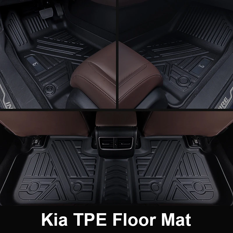 Car Interior Accessories TPE Floor Mat for 2016-2024 Kia Sorento Niro SELTOS Right Hand Drive Trunk Mat 5 Seaters 7 Seaters