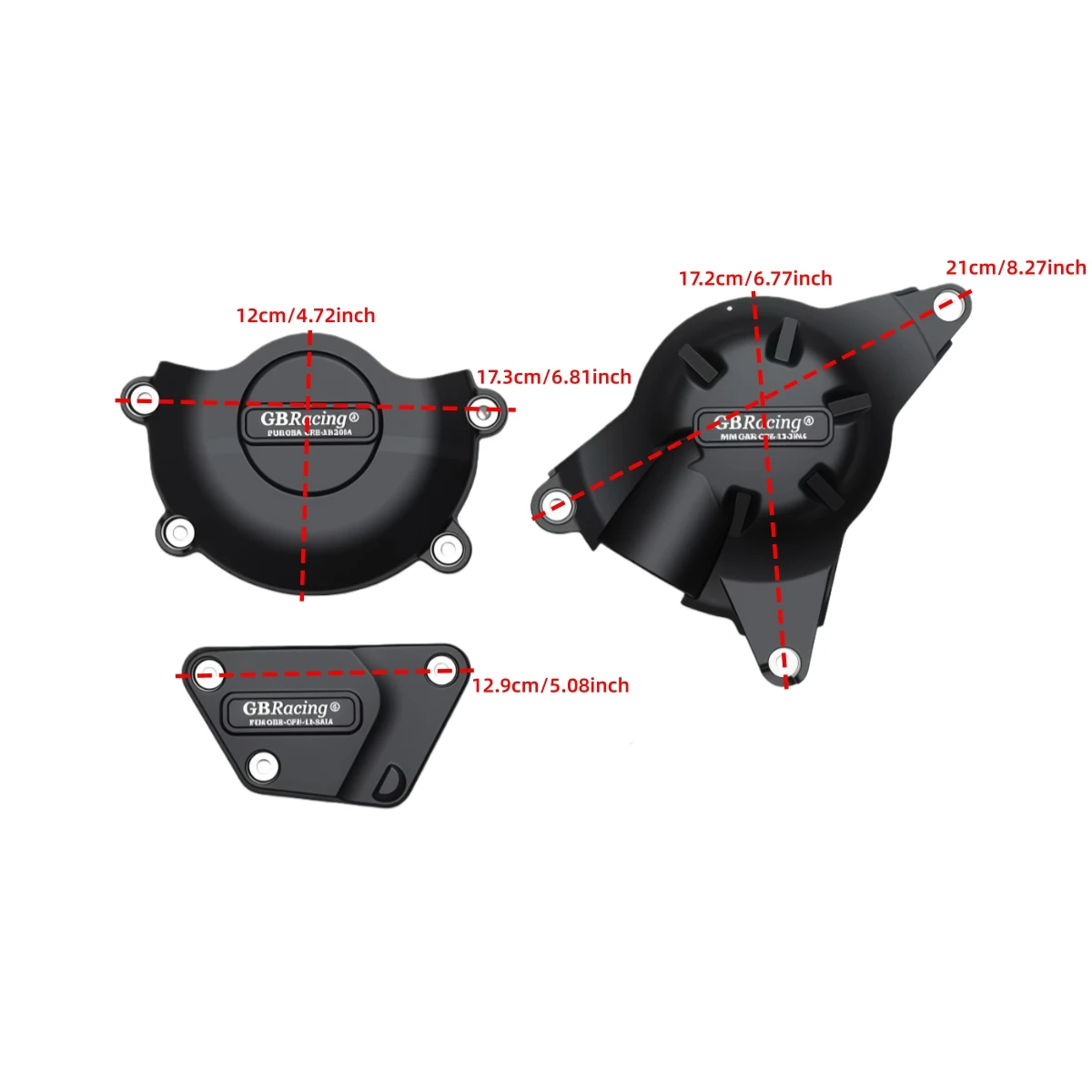 3-Piece Motorcycle Modified Engine Guard Cover Suitable for Yamaha R6 from 2006 to 2020, Engine Protection Cover, Engine Anti-Drop Shell Side Cover