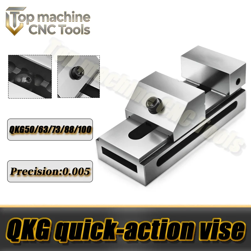 

High-precision QKG50 QKG63 QKG73 QKG88quick-action vise Tool steel vise For grinder/wire-cutting/milling machine Hardness 58-62