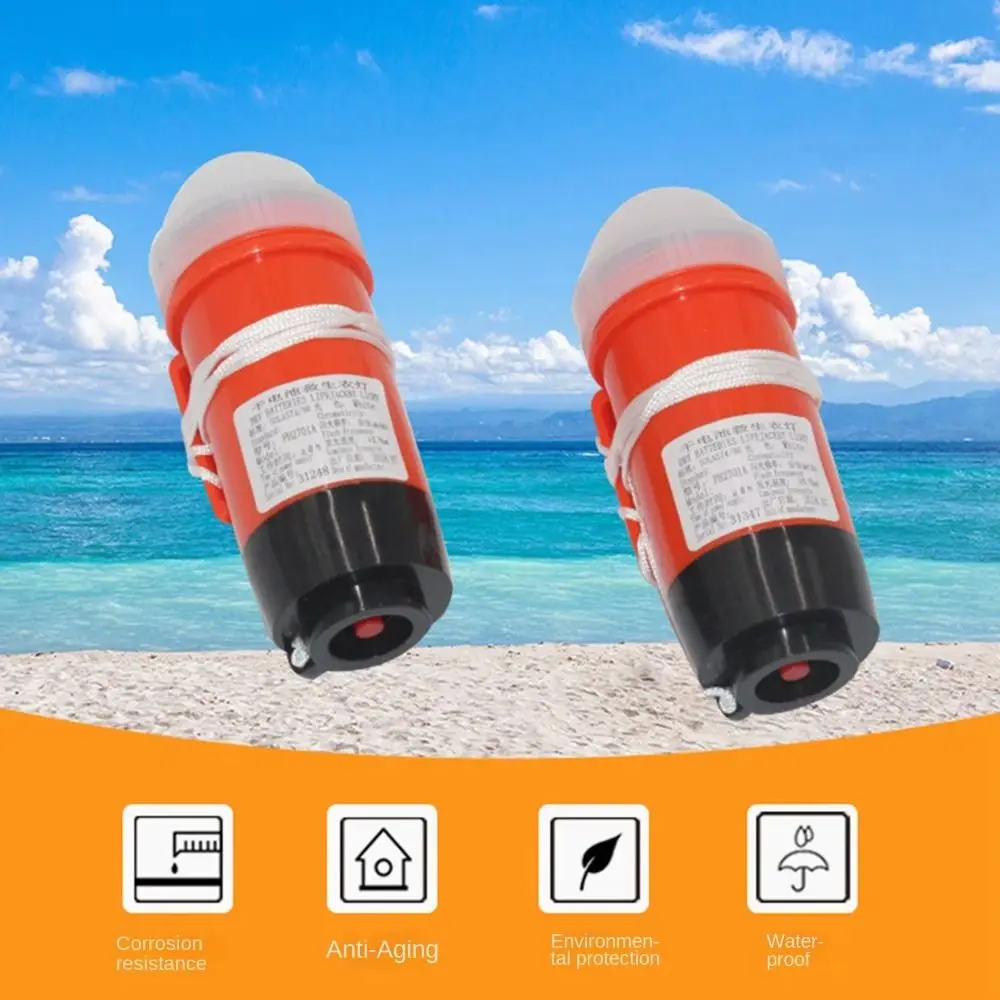 Life-saving Life Vest Light Emergency Gear Water Activated Seawater Self-Lighting Light Long Range Rescue High Intensity Beam