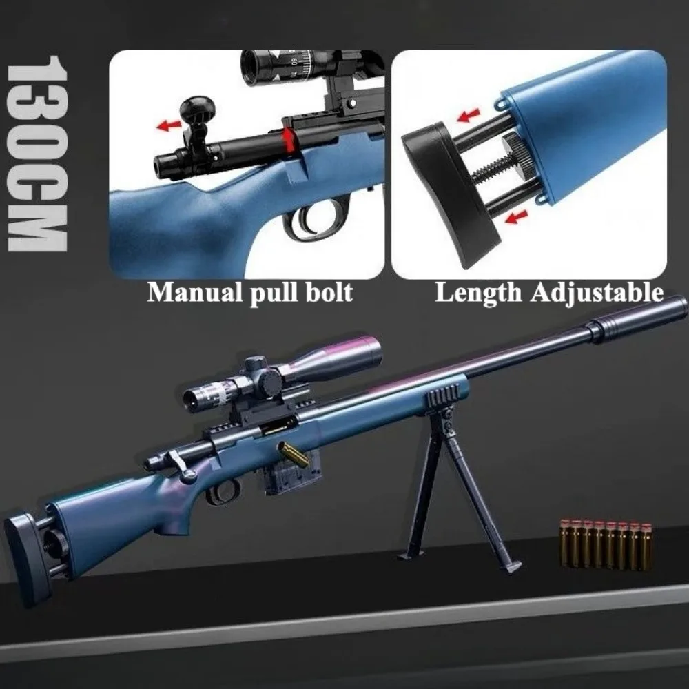 M24 إيفا رصاصة طرية مسدس لعبة يدويا تحميل بندقية قنص سلاح في الهواء الطلق CS تبادل لاطلاق النار لعبة للبالغين الأولاد هدية الكريسماس