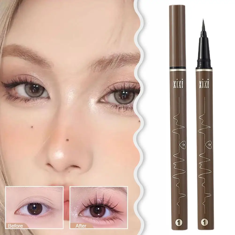 Caneta delineadora fosca, maquiagem à prova d'água de longa duração, lápis líquido de secagem rápida, cosméticos femininos, delineador ultrafino suave b z1p2