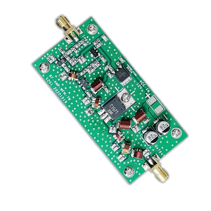 Abgi-para transmissor fm ham compatível 7w amplificador de potência fm 50mw entrada 88-108mhz rádio fm 38.5dbm dc 12v