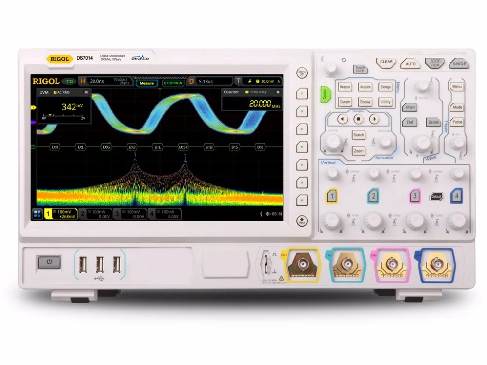 Rigol DS7014 - 100MHz Digital Oscilloscope with 4 Channels, 10GS/s Sampling