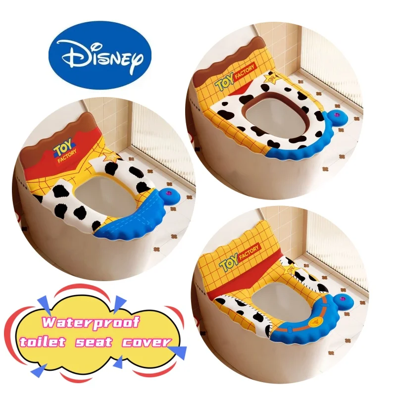 

Креативная накладка на унитаз Disney Woody, универсальная, всесезонная, с клейкой основой, водонепроницаемая, не требующая стирки.