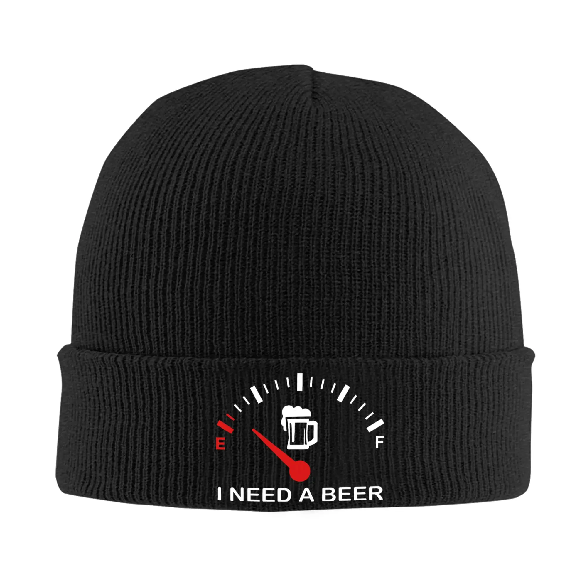 I Need Beer Funny Drinking Knitted Hat Autumn Winter Beanie New Fuel Odometer Caps Female Male Acrylic Casual Bonnet