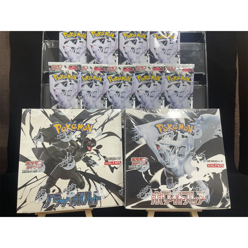 

Японская карта Pokemon Sv11 Booster Box Reshiram Zekrom, коллекционные карты аниме, игрушка Gif