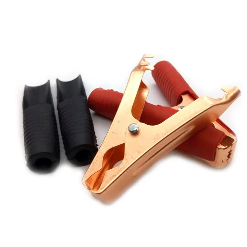 

50PCS Red And Black 100A Alligator Car Clips Copper Plated Battery Clamps And Crocodile Terminals Power Wire Test