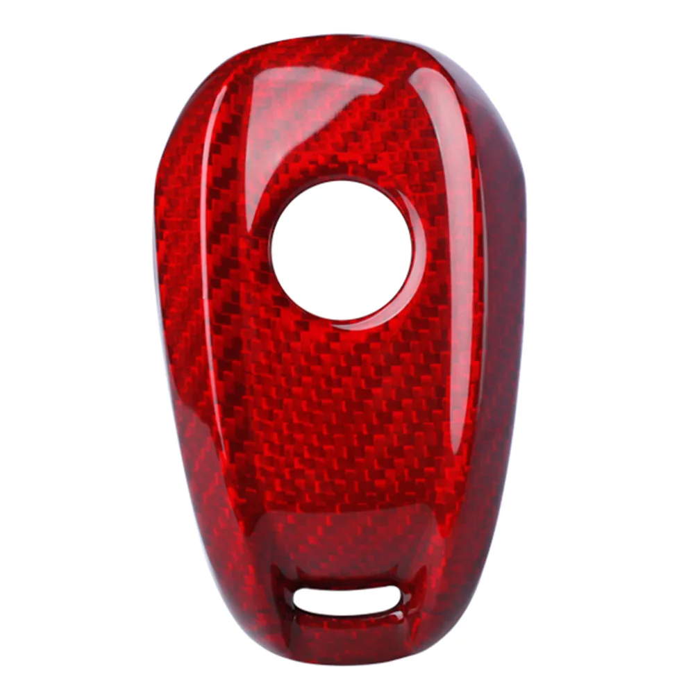 Remote Key Cover Case Carbon Fiber Red Keys Shell For Alfa Romeo Giulia Stelvio Real