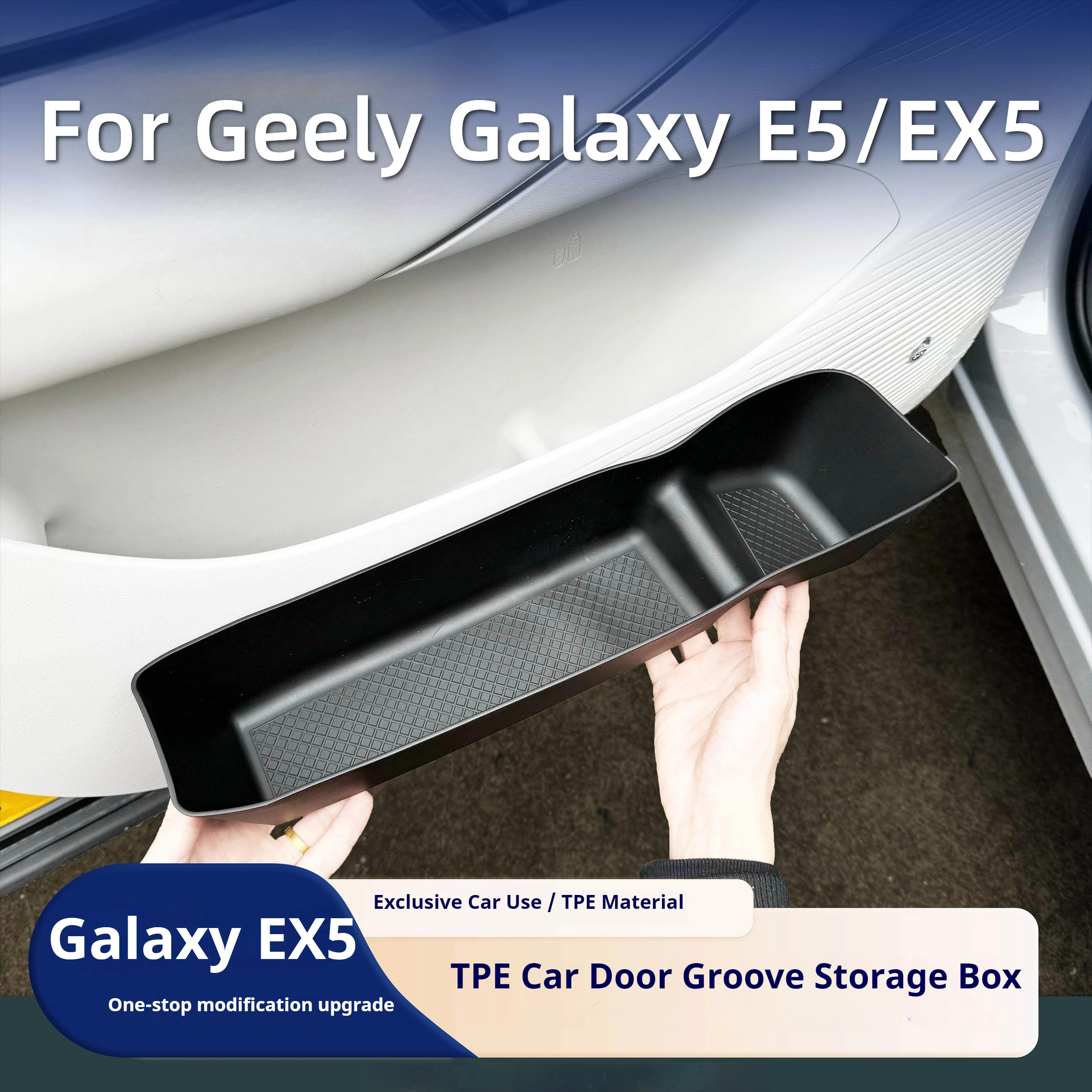

For Geely Galaxy E5/EX5 Car Door Storage Box Pocket Waterproof Umbrella Organizer Slot Protective Container