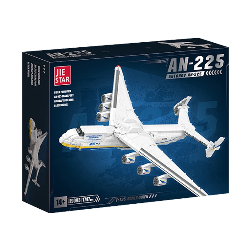 IN STOCK JJ9093 MOC An-225 Transport Aircraft Building Blocks Model Airplane Bricks Assembling Toys for Boys Christmas Gift Set