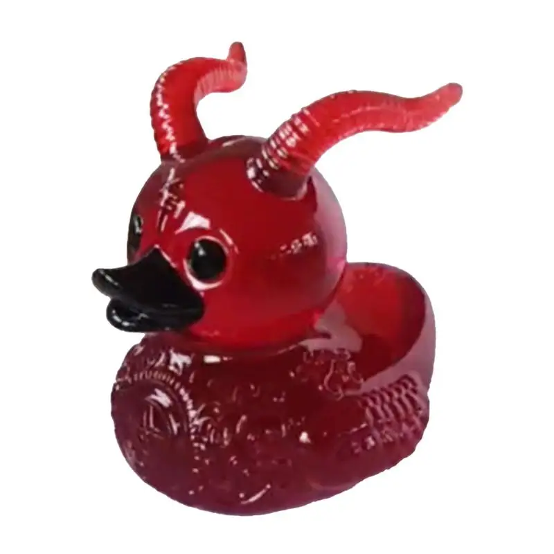 Punk Duck Gothic Punk Collectible Resin Ducks Figurines Satanic Decor Novelty Decorative Satan Duck Ornaments Decoration