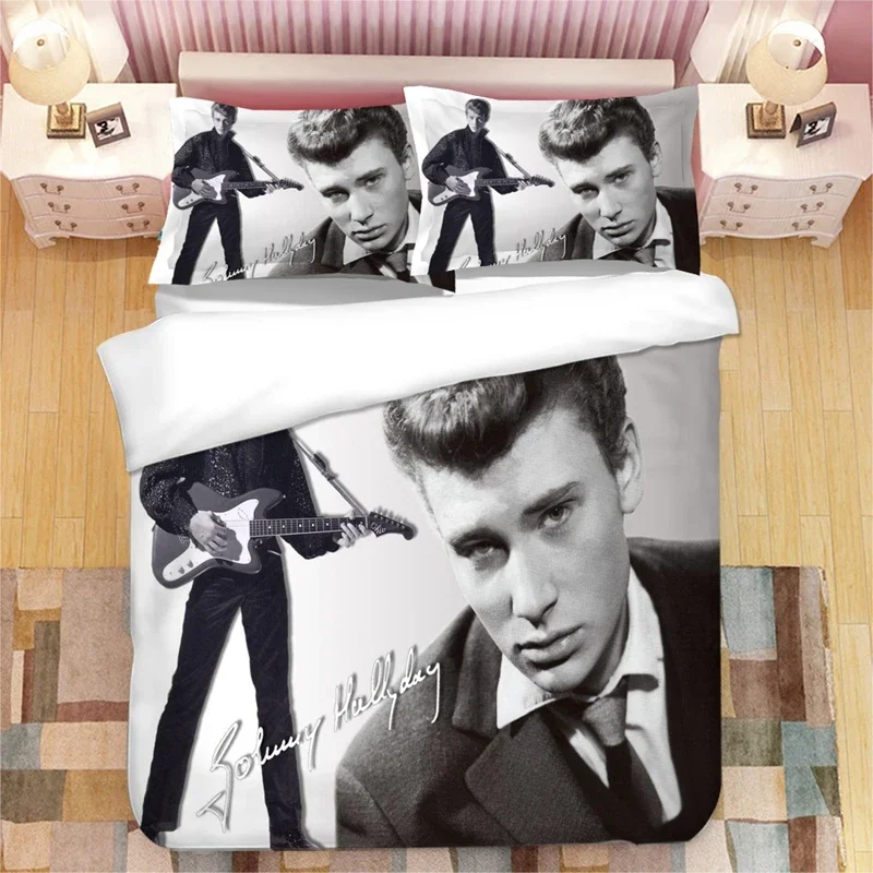 Johnny Hallyday Bedding Set Duvet Cover Bedroom Comforter Covers Single Twin King ​Size Quilt Cover Home Textile 2/3PCS