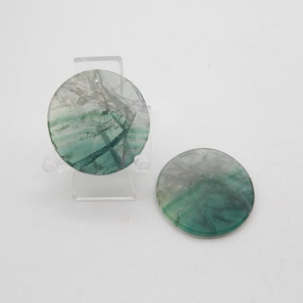 Natural Fluorite Round Earrings For Womens, Gemstone Earrings Set Wholesale Unique Gift For Jewelry DIY Making