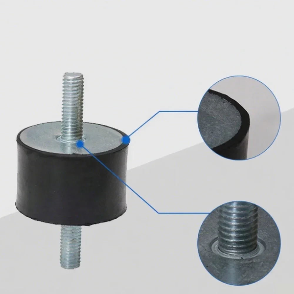 1/2/4/10Pcs VV-Type M3 M4 M5 M6 M8 Double Head Outer Thread  Shock Absorbers Rubber Mount Anti Vibration Dia 8-40mm Silent Block