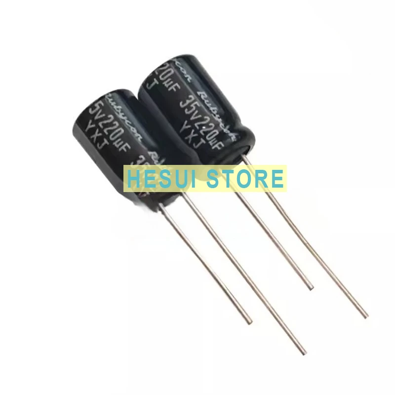 10PCS electrolytic capacitor 35V220UF 8X11.5 YXJ high frequency low resistance 220UF 35V