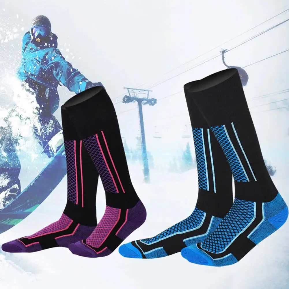 1 Pair Winter Warm Thickened Ski Socks Hiking Stockings For Women Men Anti-cold Skiing Socks Sportswear Snowboarding Sports Sock