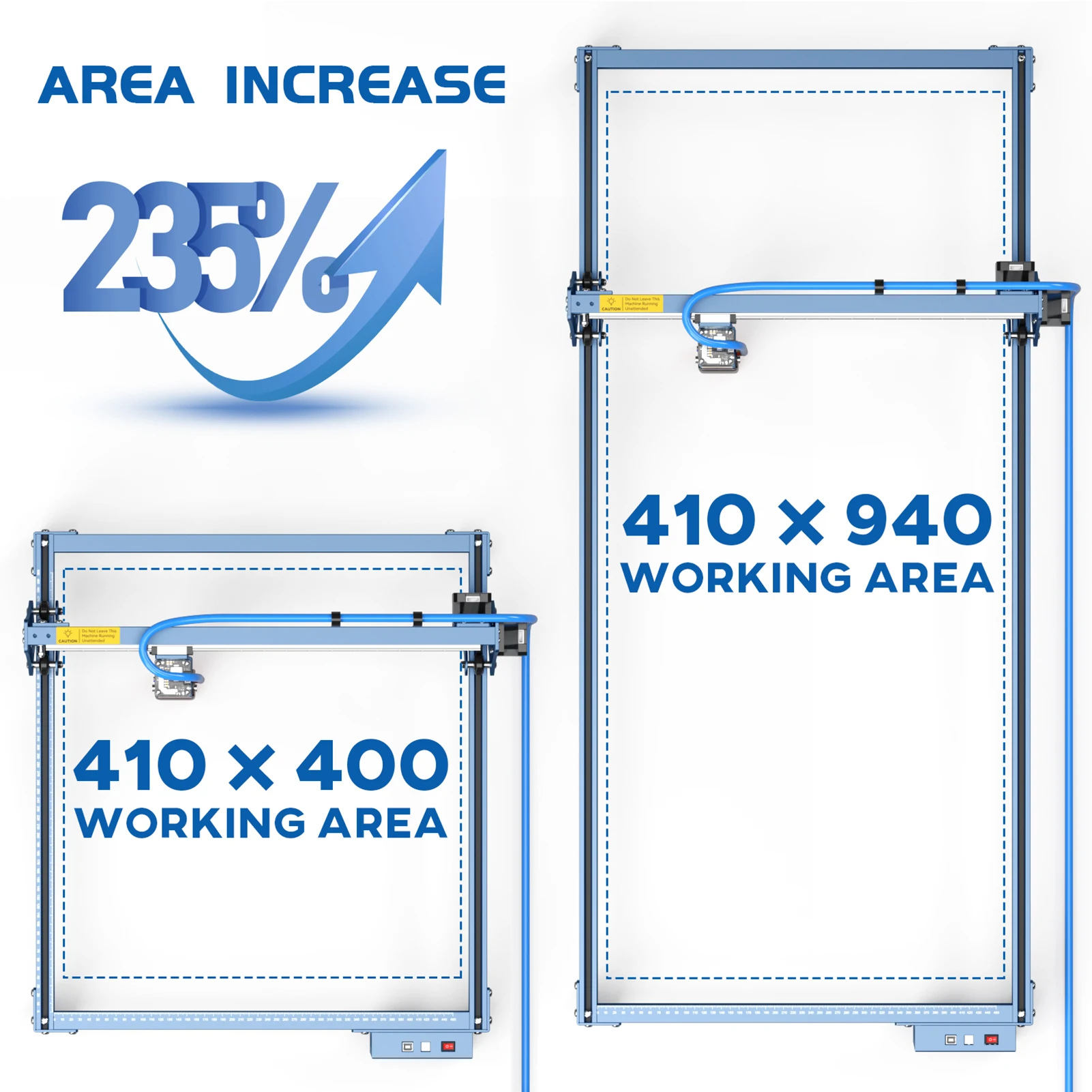 Sculpfun S10 Engraving Area Expansion Kit S30 S10 Engraving Machine Y-axis Extension Kit Engraving Area To 940x410mm V-Slot Alum