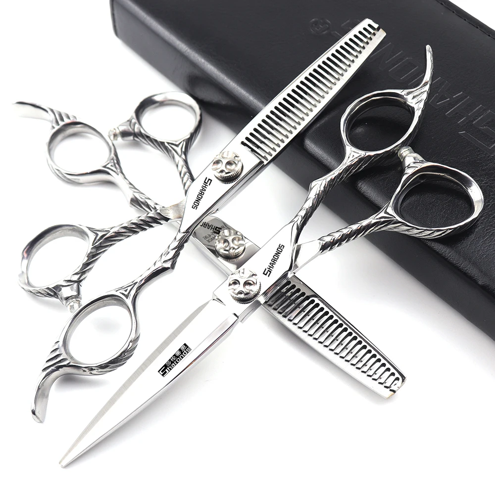 Scarless tooth cutting, 6-inch professional hair clippers from a hair salon, flat scissors, authentic cutting tools.