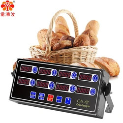 Aixiangru 8 Channel Kitchen Timer Chronometer,Bubble Tea Cooking Egg Digital Timer The Basket to Remind,220V Power Digital Clock