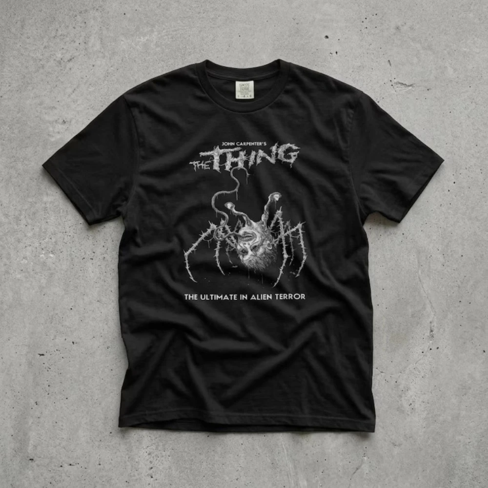 Classic The Thing Fan Art T-shirt Horror Movie Emo Aesthetic Vintage Nostalgic Retro Film Horror Cinema Tee Unisex All-season